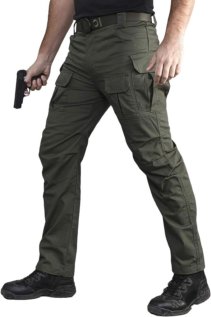 Gear Men's Tactical Cargo Pants Waterpoof Lightweight Rip Stop EDC Military Combat Trousers