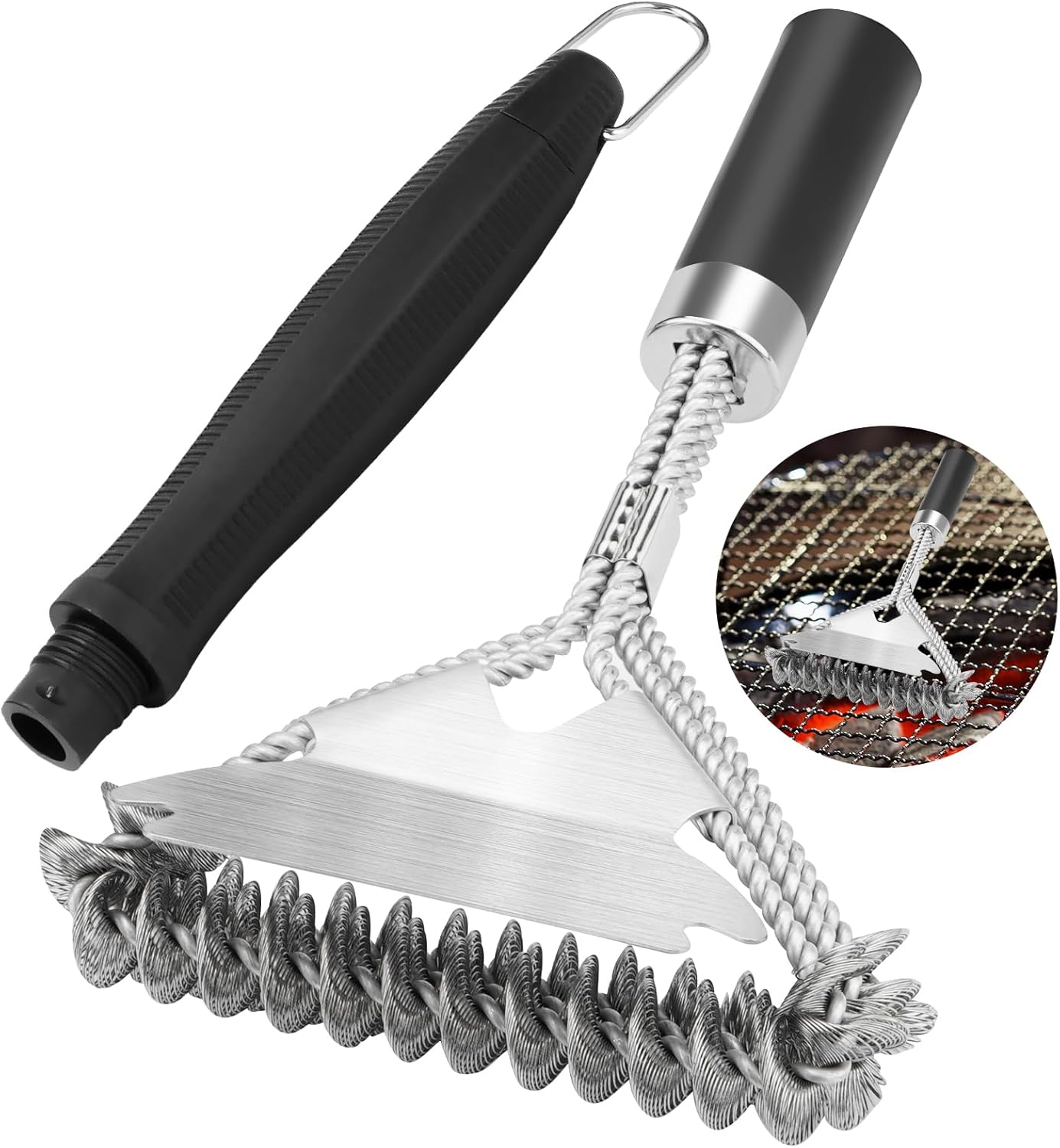 BBQ Grill Cleaning Brush with Wire Bristles