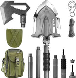 Survival Shovel Multitool with Axe, 29 in 1 Steel kit