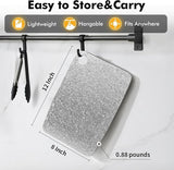 100% Pure Titanium Cutting Board – Antibacterial, Double-Sided, Dishwasher Safe, 12"x8" Lightweight Chopping Board for Kitchen & Outdoor