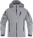 Men's Special Ops Tactical Jacket Water-Resistant Softshell Hiking Detachable Hoodie Fleece Jacket