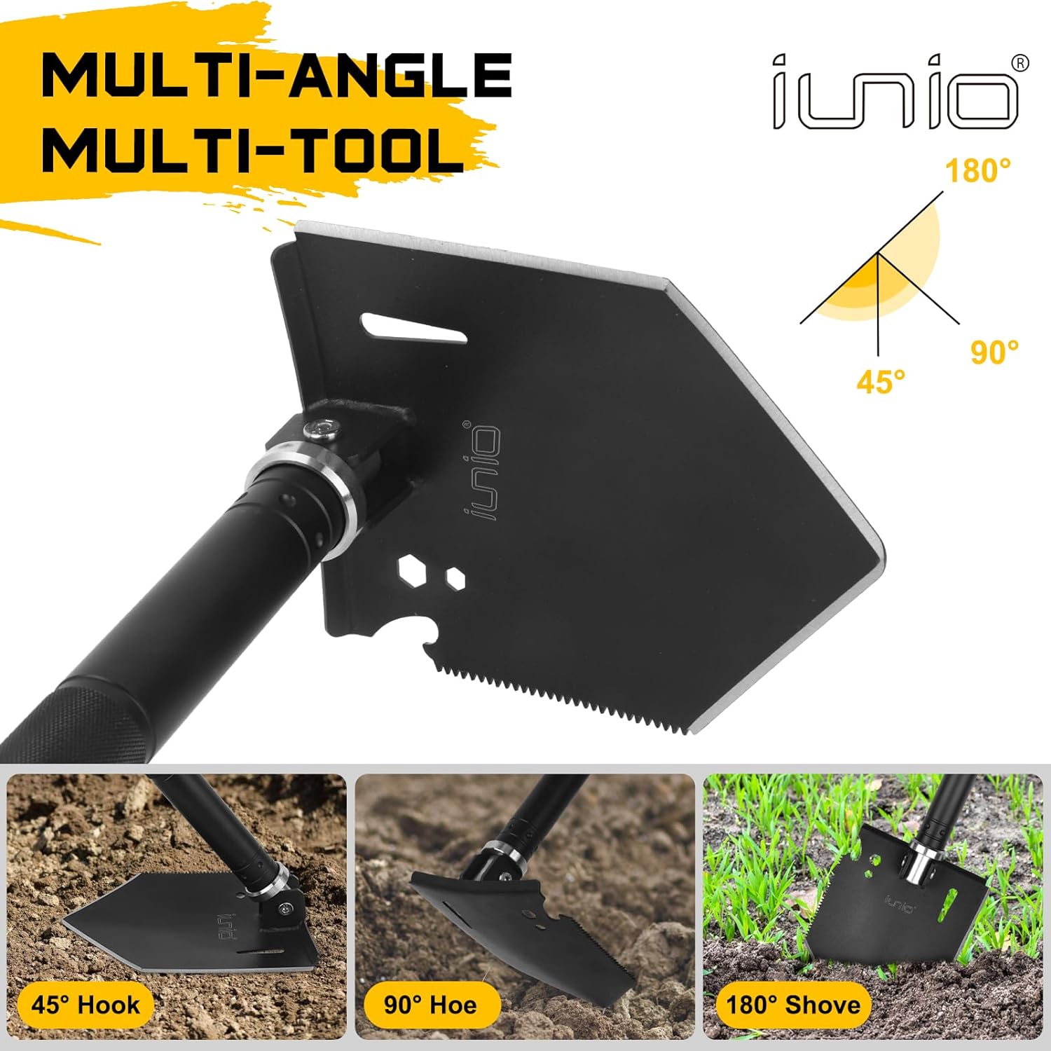 Survival Shovel Multitool with Axe