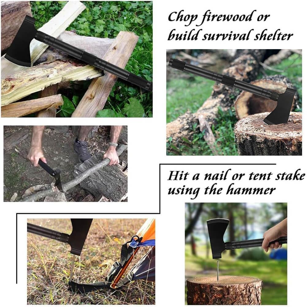 Survival Shovel Multitool with Axe