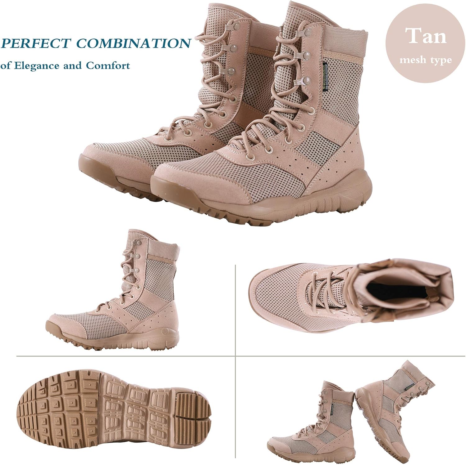 Suede Leather Military Lightweight Tactical Boots