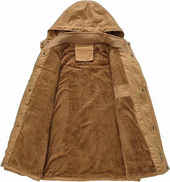 Men's Outdoor Casual Loose Stand Collar Hooded Cotton Jacket