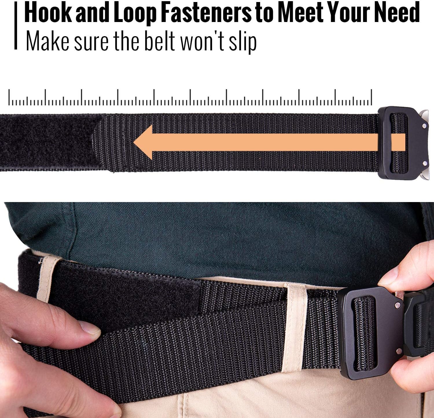 Men's 1.5" Tactical EDC CCW Belt: Heavy Duty Quick Release
