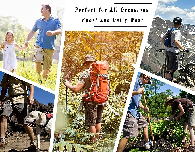 Men's Cargo Shorts Relaxed Fit Camo Short Outdoor Multi-Pocket Cotton Work Casual Shorts with No Belt