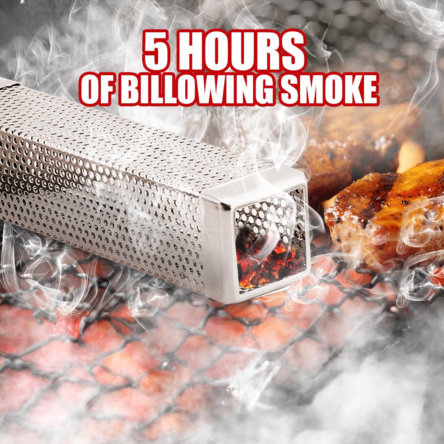 Square Smoke Tube for Pellet Grill
