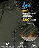 Men's Special Ops Tactical Jacket Water-Resistant Softshell Hiking Detachable Hoodie Fleece Jacket