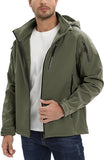 Men's Special Ops Tactical Jacket Water-Resistant Softshell Hiking Detachable Hoodie Fleece Jacket