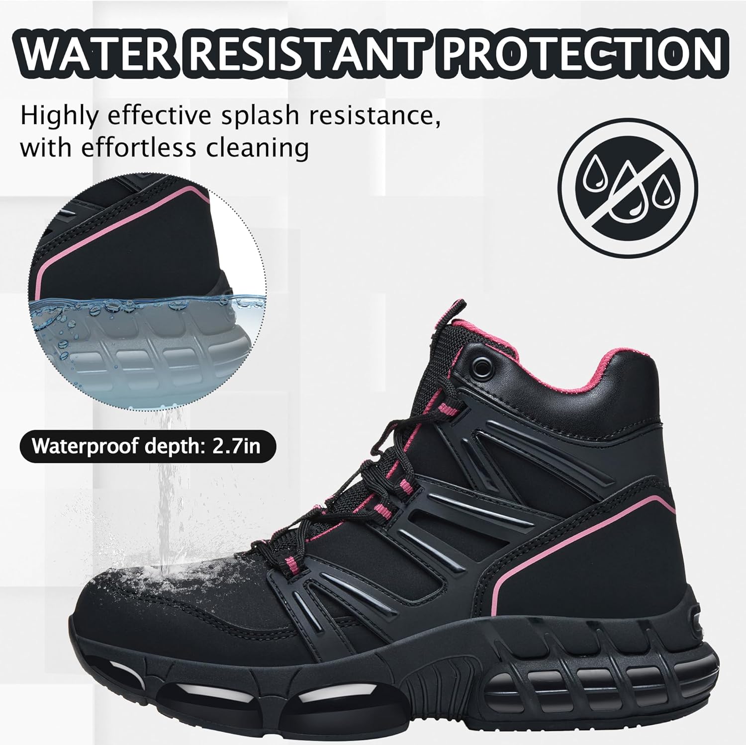 Waterproof Non Slip Steel Toe Work Boots