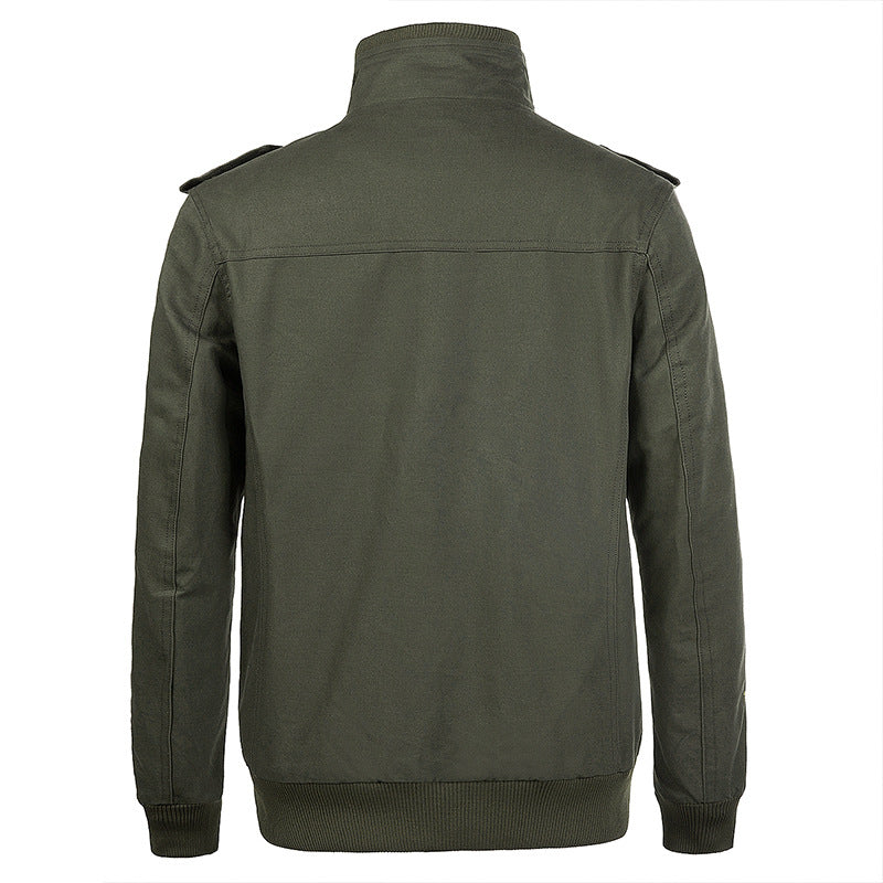 Men's Outdoor Casual Loose Stand Collar Hooded Jacket