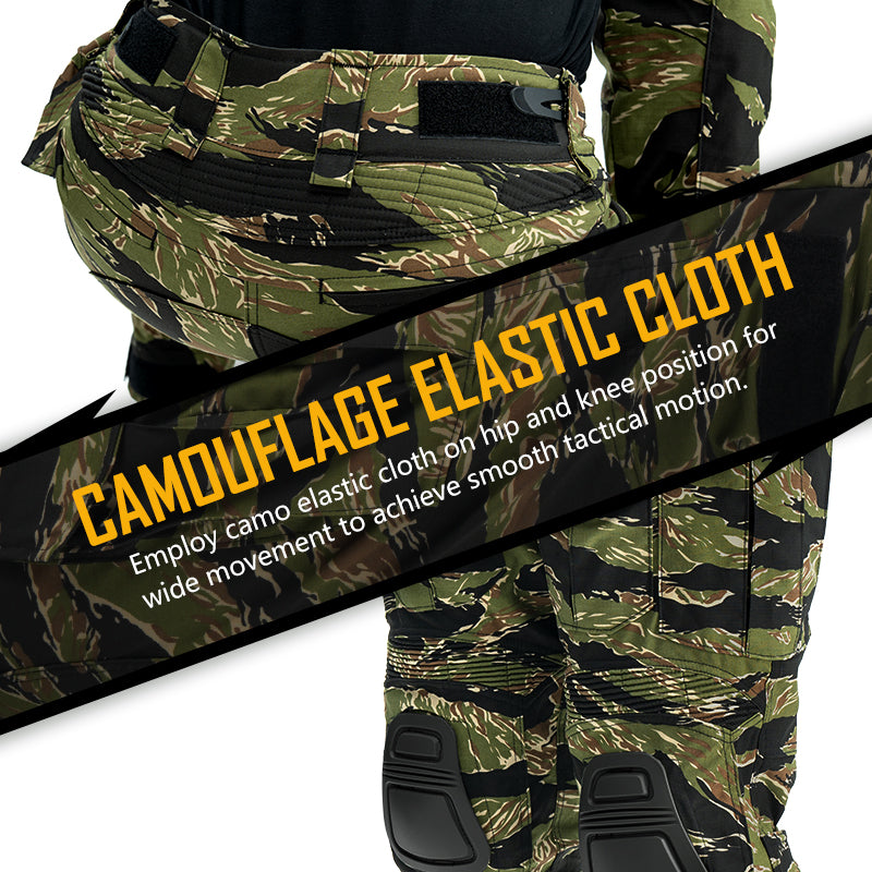 G3 Tiger Stripe Tactical Pants with Knee Pads