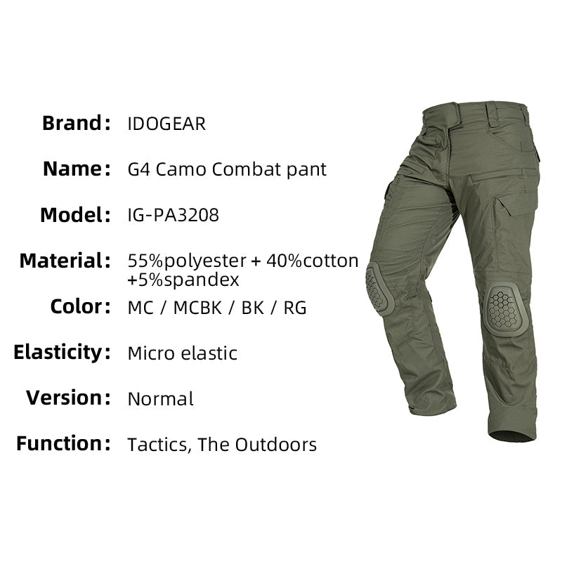 G4 Tactical Pants With Knee Pads