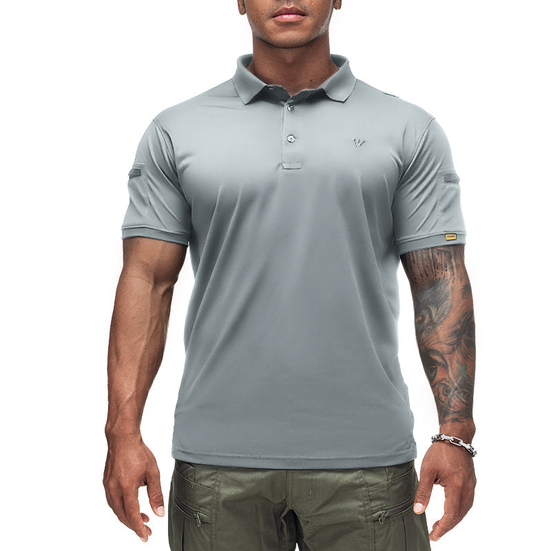 Quick Dry Tactical Short Sleeve Lapel Neck Polo Shirt