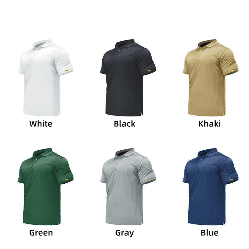 Quick Dry Tactical Short Sleeve Lapel Neck Polo Shirt