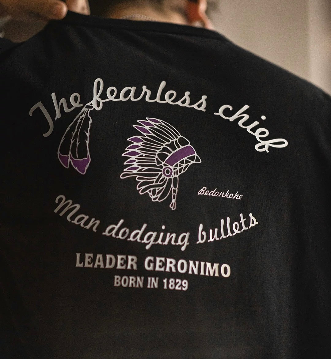 Vintage Indian Headdress Power Print T-shirt