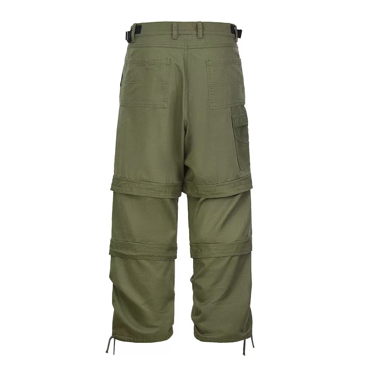 American Retro Pleated Paratrooper Cargo Pants