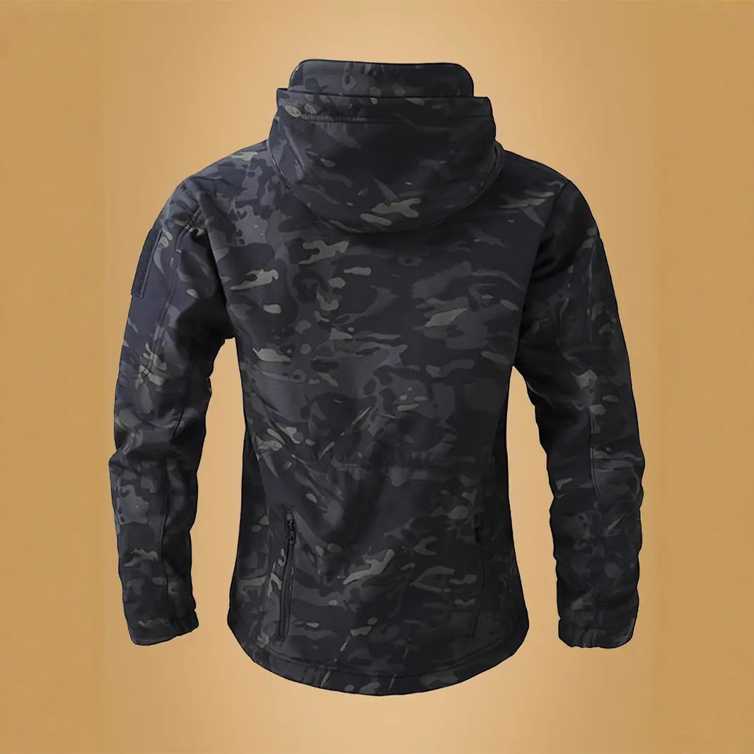 Men’s Tactical Soft Shell Jacket – Waterproof, Warm, Fleece-Lined Military Coat