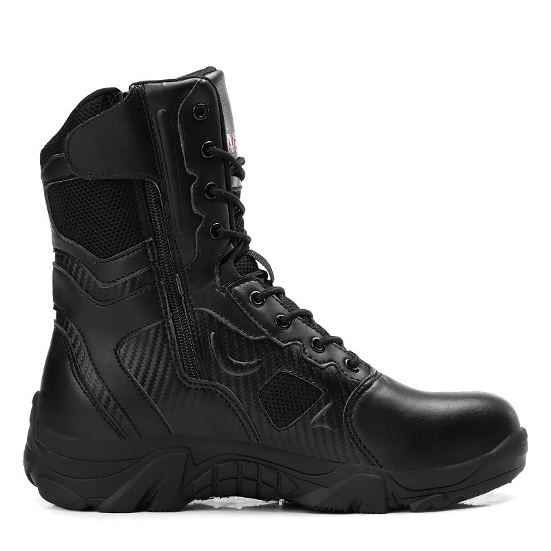 Men’s Tactical Military Boots – Breathable Non-Slip Outdoor Hiking & Work Combat Shoes with Steel Toe Protection