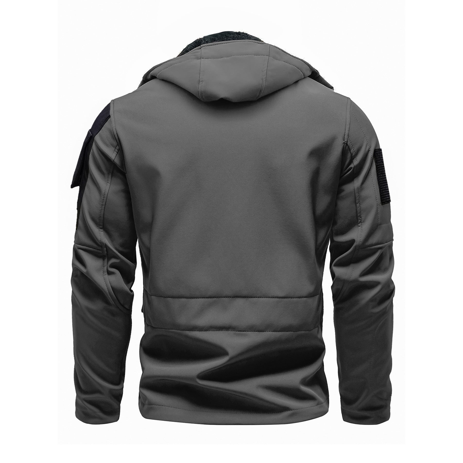 Men’s Tactical Soft Shell Jacket – Waterproof, Windproof & Warm Outdoor Hooded Coat