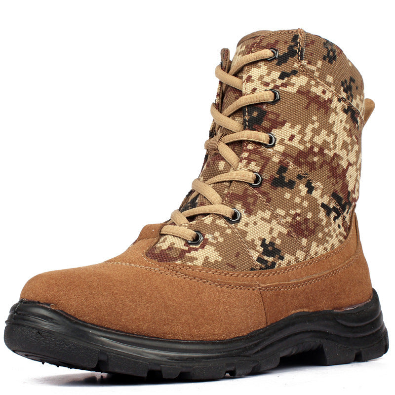Winter Cold-Proof Sheepskin Boots for Men – Waterproof, Thickened Warm Snow & Outdoor Hiking Boots