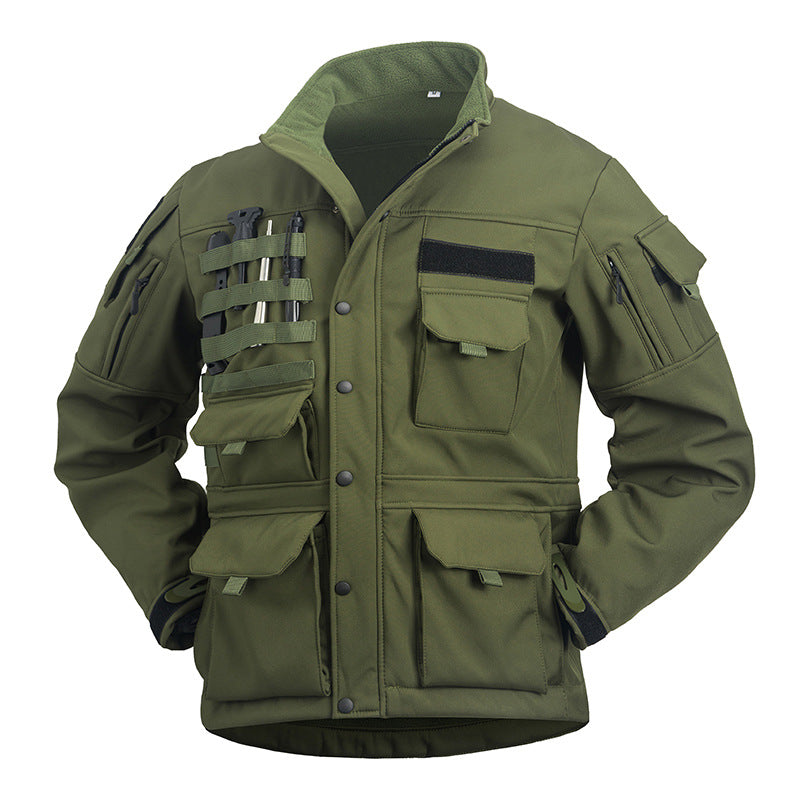 Men’s Tactical Motorcycle Windbreaker | Waterproof Mid-Length Outdoor Jacket