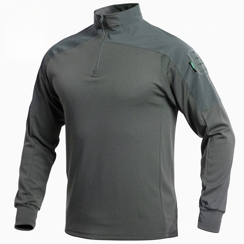 Men's Tactical Camo Frog Suit: Long Sleeve, Wear-Resistant Training Top