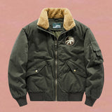 Men's Outdoor Zip Pocket Fleece Collar Warm Jacket