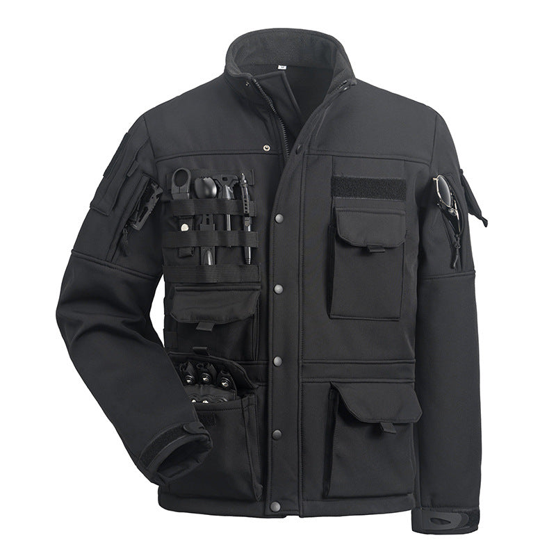 Men’s Tactical Motorcycle Windbreaker | Waterproof Mid-Length Outdoor Jacket