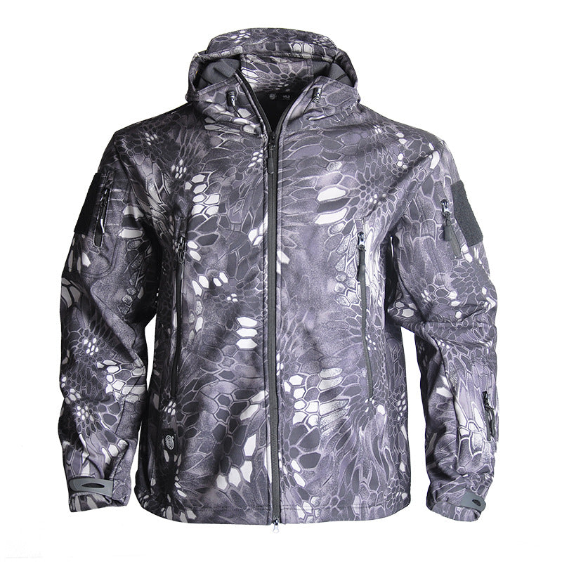 Men’s Tactical Soft Shell Jacket – Fleece Lined Waterproof Camouflage Outdoor Jacket