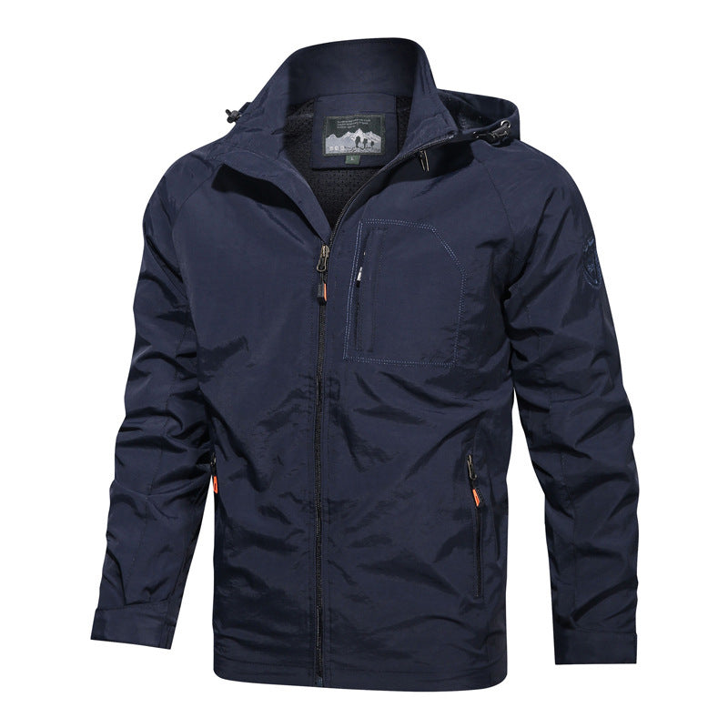 Men's Outdoor Waterproof And Windproof Hooded Jacket