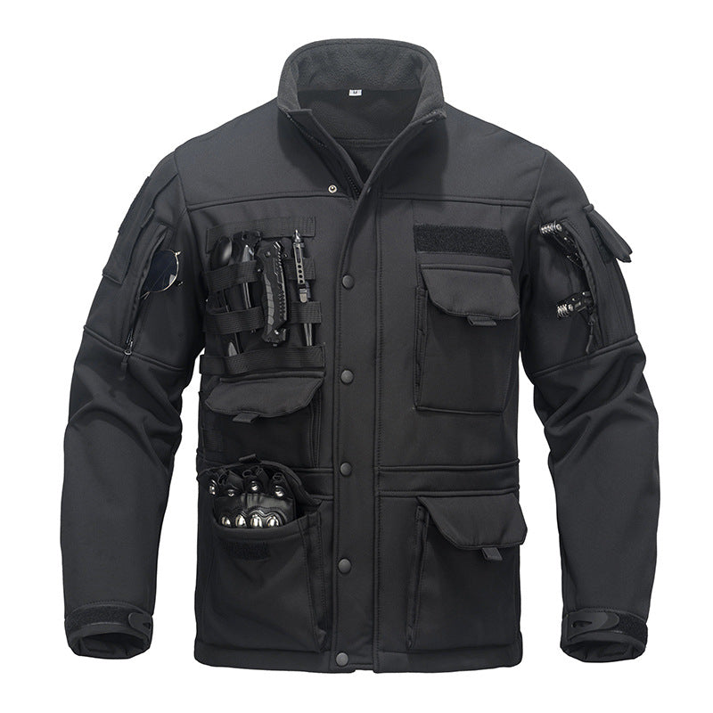 Men’s Tactical Motorcycle Windbreaker | Waterproof Mid-Length Outdoor Jacket