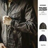 American Retro Canvas Oil Wax Jacket for Men – 4th Generation Tough Guy Short Zipper Jacket