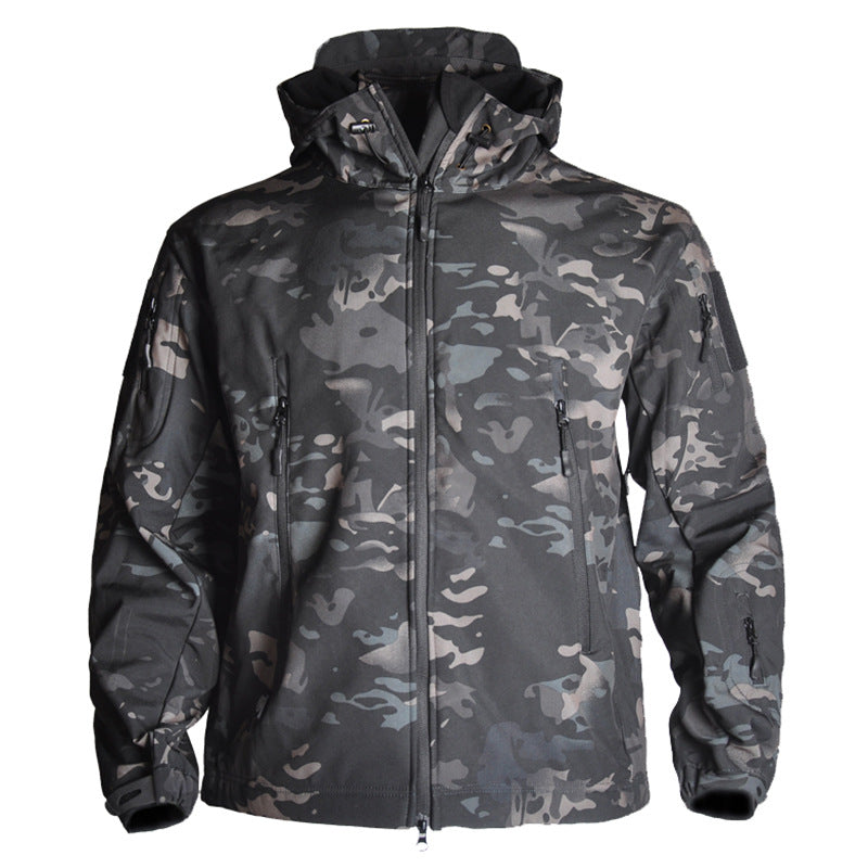 Men’s Tactical Soft Shell Jacket – Fleece Lined Waterproof Camouflage Outdoor Jacket