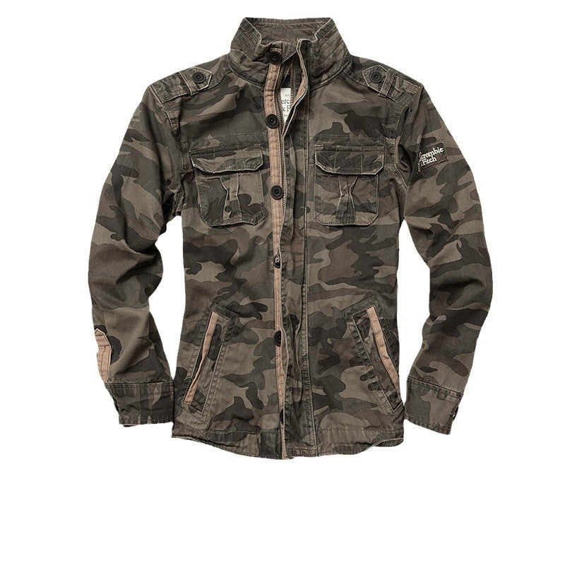 Heavy Camouflage Work Jacket – Multi-Pocket Military Style Men’s Jacket