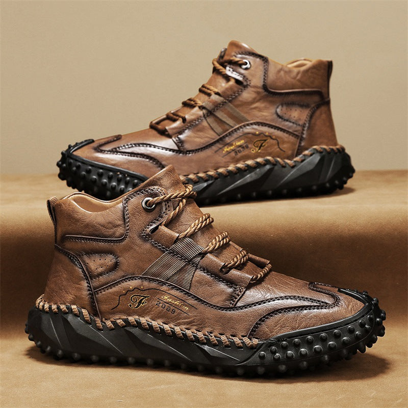 Men’s Plus Velvet Martin Boots | Warm Mid-Top Casual Outdoor Boots