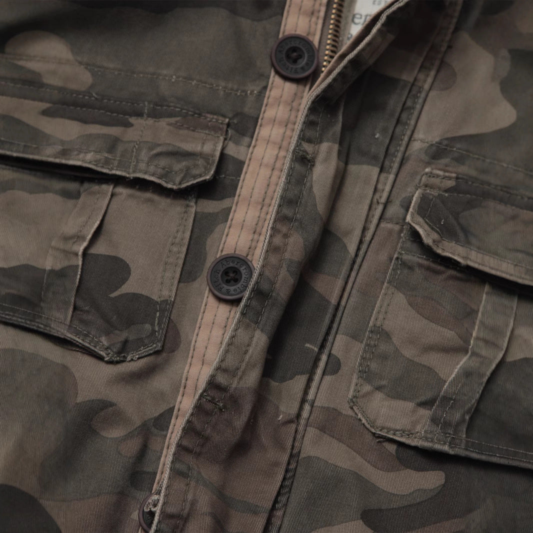 Heavy Camouflage Work Jacket – Multi-Pocket Military Style Men’s Jacket