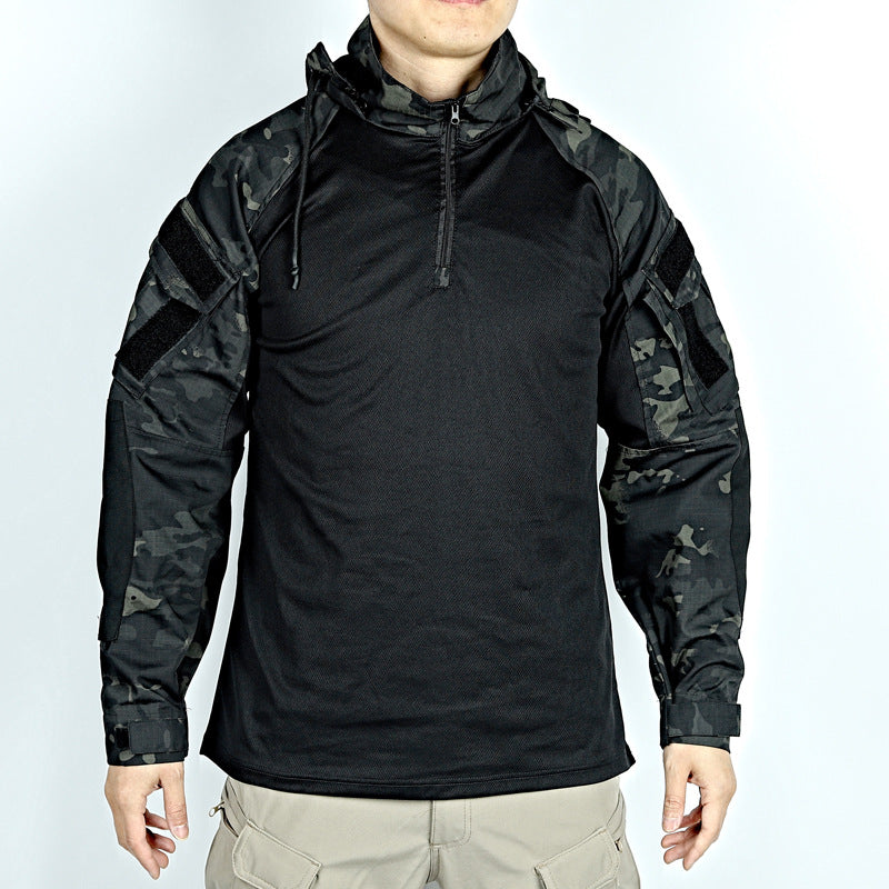 Men's Outdoor Tactical Short Sleeve Stand Jacket