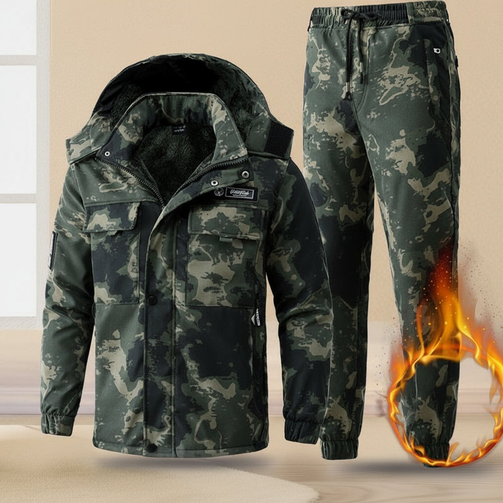 Winter Velvet Workwear Set – Thickened, Water-Repellent & Wear-Resistant Jacket