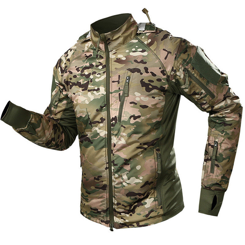 Outdoor Camouflage Windproof Jacket – Thermal Fleece Lined Mountaineering Jacket