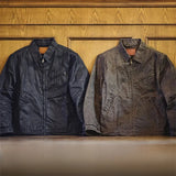 American Retro Canvas Oil Wax Jacket for Men – 4th Generation Tough Guy Short Zipper Jacket