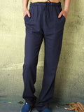 Men's Loose Lightweight Casual Linen Pants Casual Home Comfort Pants
