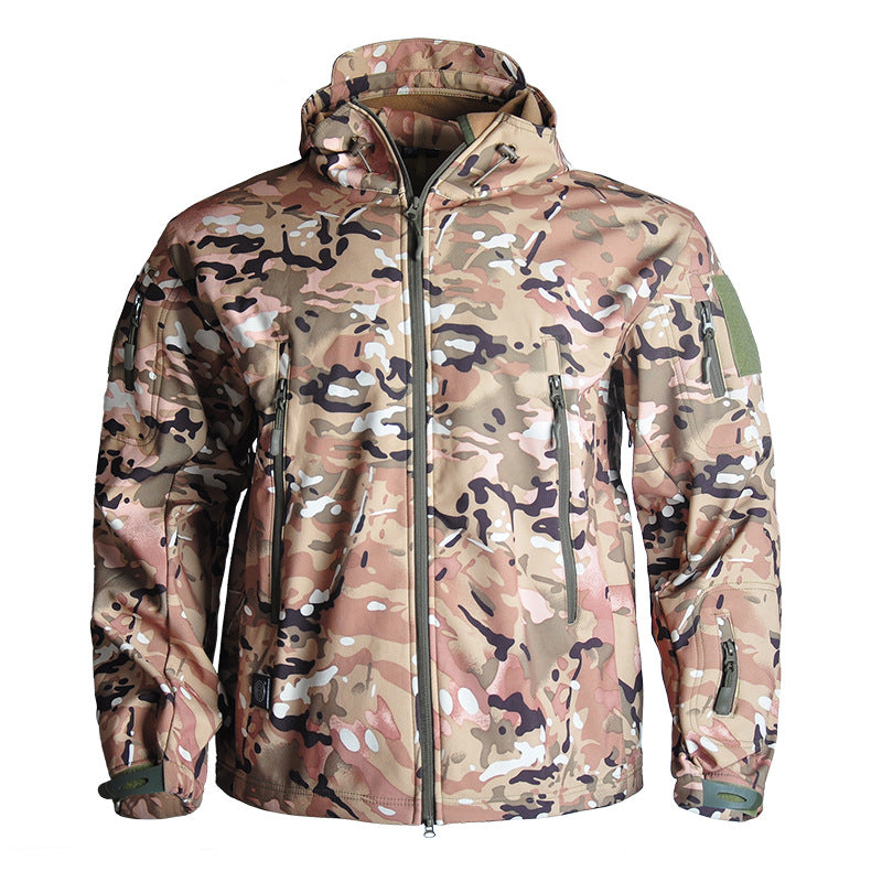 Men’s Tactical Soft Shell Jacket – Fleece Lined Waterproof Camouflage Outdoor Jacket