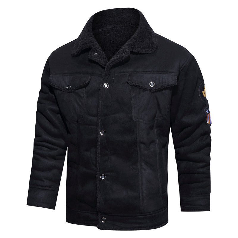 Men’s WWII Aviator Leather Jacket – Fur Lined Bomber Flight Coat