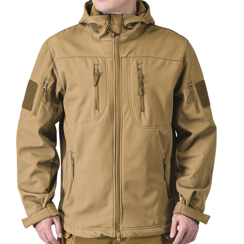 Men’s 3-in-1 Shark Skin Soft Shell Tactical Jacket – Waterproof, Windproof & Warm