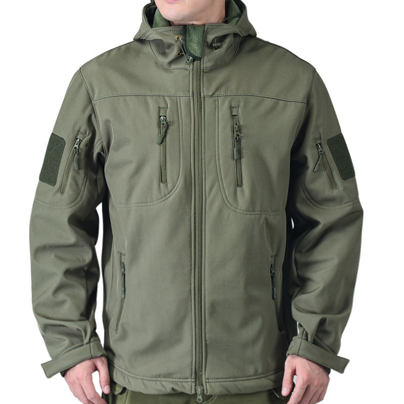 Men’s 3-in-1 Shark Skin Soft Shell Tactical Jacket – Waterproof, Windproof & Warm