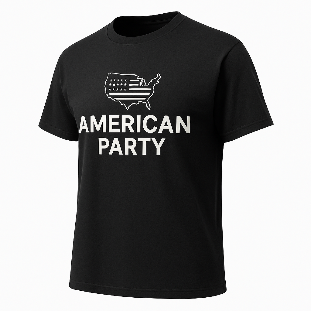 American Party 100% Cotton T-Shirt – Lightweight Slub Crew Neck Tee for Men