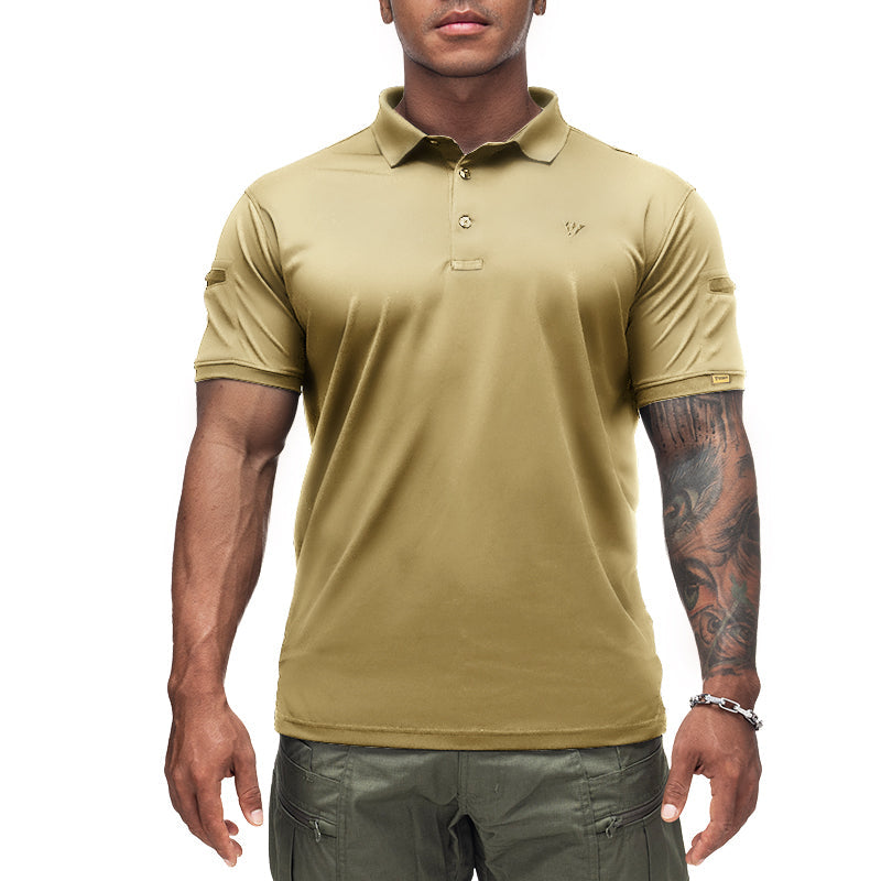 Quick Dry Tactical Short Sleeve Lapel Neck Polo Shirt