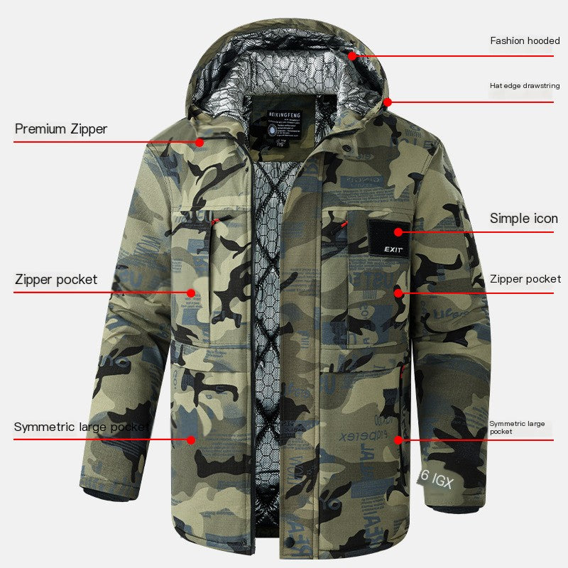 Men’s Winter Graphene Cotton Jacket | Waterproof, Heat-Reflective, Cold-Proof & Wear-Resistant Work Coat